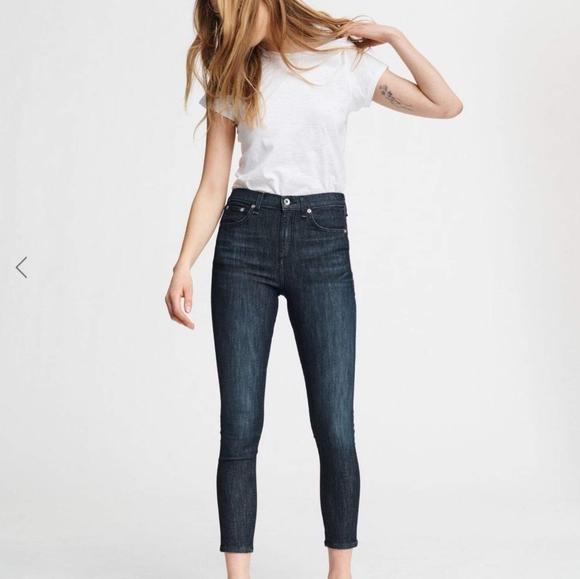Skinny , high waisted jeans, ankle length - Picture 1 of 6